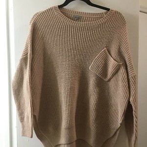 Charlotte Russe Tan Oversized Knitted Sweater
